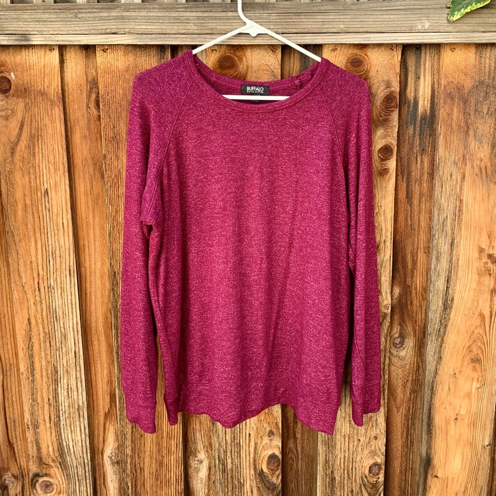 Maroon long sleeve shirt size medium - buffalo by David bitton